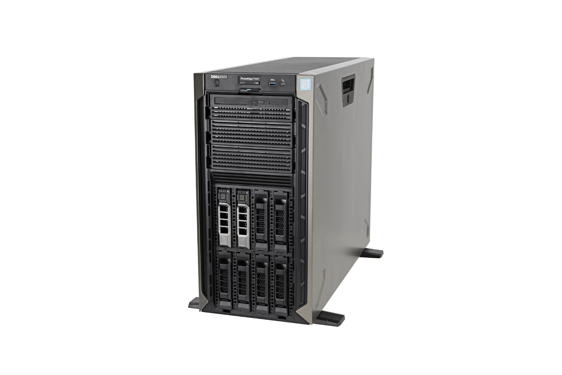 Refurbished Dell PowerEdge T340 8-Bay 3.5" tower server front view